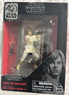 Star Wars Luke Skywalker Black Series 40th Anniversary Titanium 3.75'' Figure New