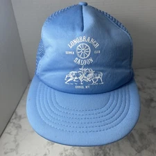 LONGBRANCH SALOON Supper Club Mesh Snap Back Blue Trucker Hat ENNIS. MT.