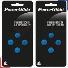 Powerglide Snooker Pool Cue Tips Hard Blue Leather 10mm or 11mm