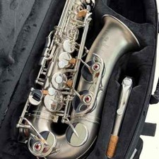 Best Quality Alto Saxophone YAS E-Flat Matte Silver Plating Professional Sax --