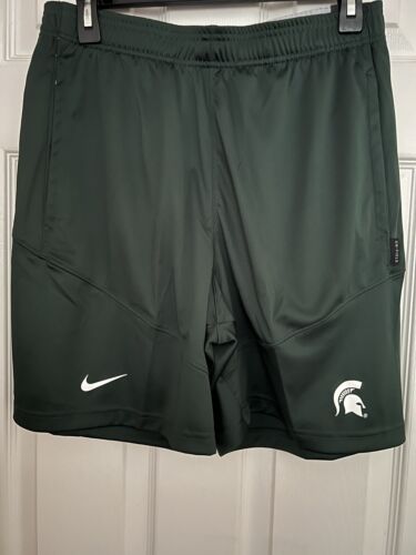 Nike Men’s Small On Field Michigan State Spartans Green Sideline Practice Shorts