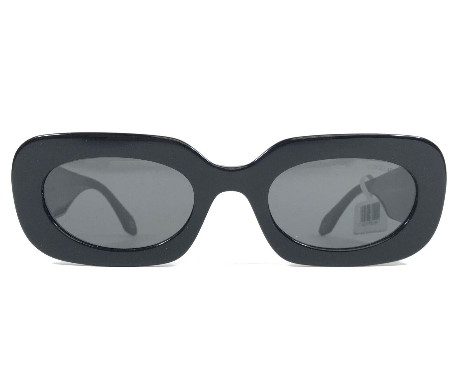 Солнцезащитные очки Giorgio Armani AR8182 5875/B1 в черной толстой оправе с серыми линзами