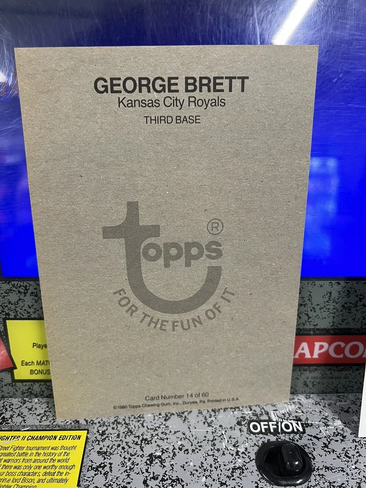 Lote de 3 tarjetas: George Brett Jumbo vintage 1980 1984 + 1989 Topps Baseball Talk Foto 3 de 4