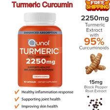 Qunol Turmeric Curcumin with Black Pepper Supplement, Joint Support, 90 Capsules