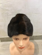 Dark Brown Real Mink Fur Hat