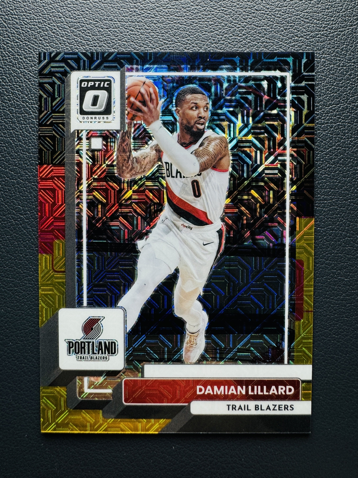2022-23 Panini Donruss Optic Damian Lillard #49 Choice Black GOLD Prizm 2/8 SSP