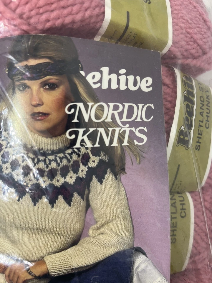 Lote de 9 madejas libro acrílico/lana Patons Beehive Shetland grueso hilo rosa polvoriento Foto 4 de 4
