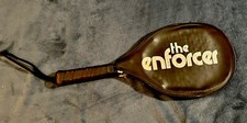 VINTAGE 80's The Enforcer racquetball racquet w/ Austad Cowhide Grip case cover