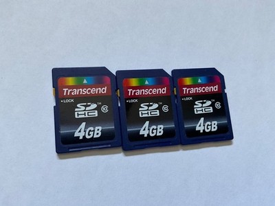 Lot 3pcs 4gb Transcend SDHC DIGITAL MEMORY CARD for sdhc NIKON CANON Cameras