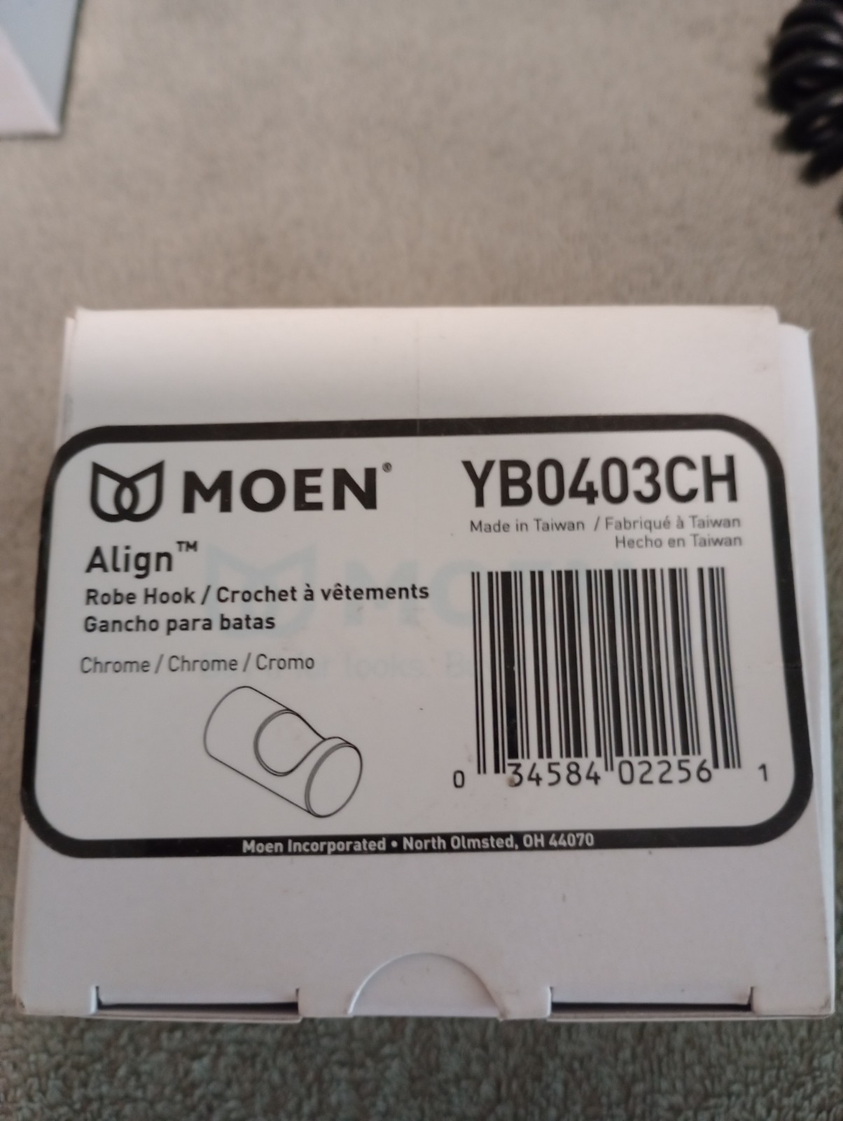 MOEN Align Single Robe Hook in Chrome