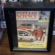 Popular Science Sep 1950 Wilbur Shaw, Packard, Jet Support Infantry   framed 