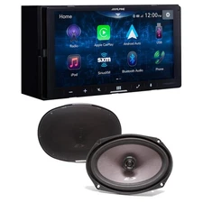 Alpine iLX-W670 Receiver & SXE-6926S 6x9 Coax Speakers - Digital Multimedia Pair