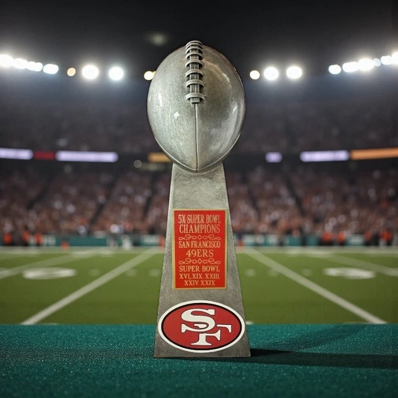 Championship Replica Super Bowl Football Trophy 15”. - Image 3 of 4