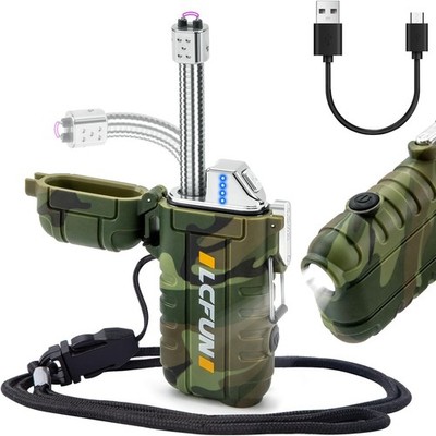 Elektrisches Feuerzeug USB C Wiederaufladbar 360° Flexibler Hals Plasma Lighter