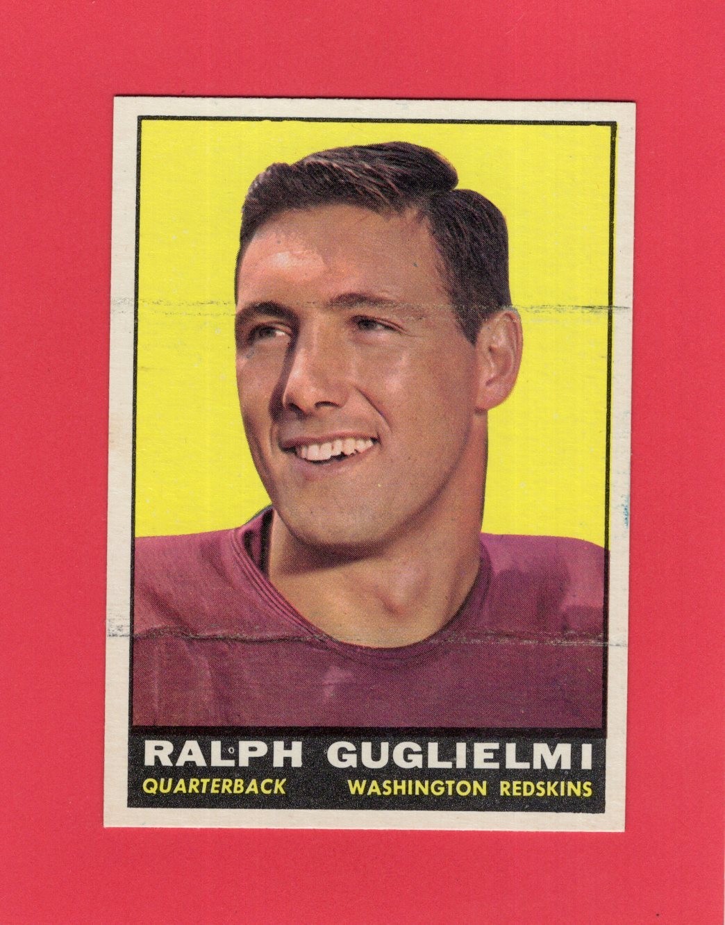 Ralph Guglielmi #123 (Football Cards 1961 Topps) — is it worth grading?