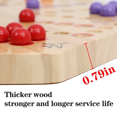 Wahoo Board Game Wooden Original Board Game Classic 2 Side Painted Fast Track... - Picture 5 of 7