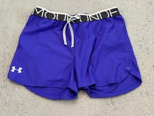 Under Armour Girls Loose Heat Gear Shorts Blue Size Youth Large Athletic