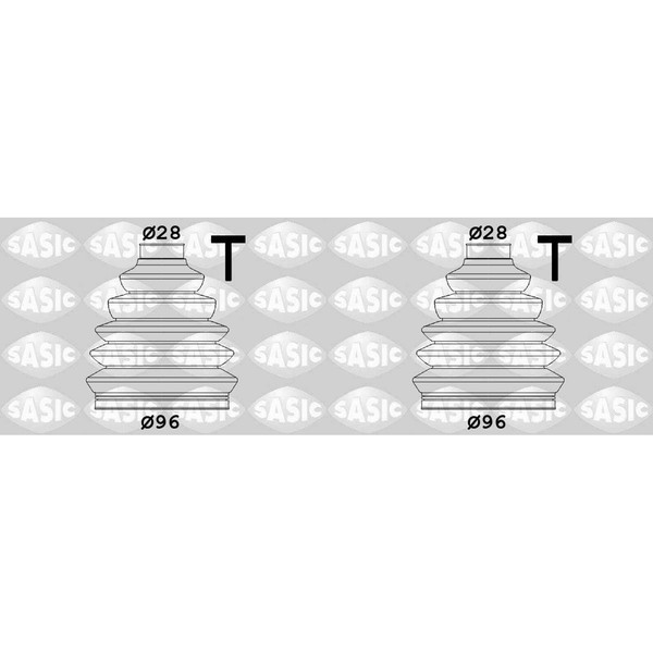 2X Sasic Achsmanschetten Satz Radseitig Vorne Passend FüR Ford Mondeo S-MAX-image