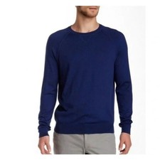 VINCE Men  s XL Navy Cotton Raglan Sweater   Basic Normcore Preppy Minimalist