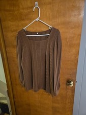 Brown Ribbed Sweater