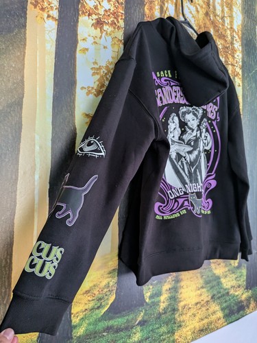 Disney Hocus Pocus Hoodie Youth Girls XXL (19) Sweatshirt Full Zip Black Witches - Picture 4 of 7