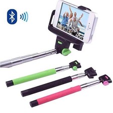 Blue: Black - Selfie Bluetooth Monopod Stick for your smartphone or camera