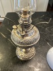 Spectacular Vintage “Miller Lamp” Embossed Kerosene Lamp Base W 6” Shade — photo 4