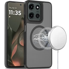 For Motorola Edge 2025 Case Magnetic Circle Soft Smooth Translucent Phone Cover