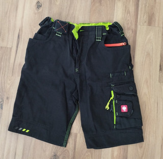 Engelbert Strauss kurze Hose 146/ 152 schwarz gelb verstellbarer Bund Sommer