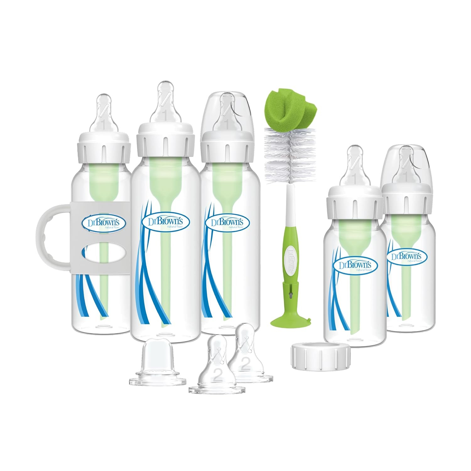 Dr. Brown'S Natural Flow Anti-Colic Options + Narrow Bottle to Sippy Gift Set wi