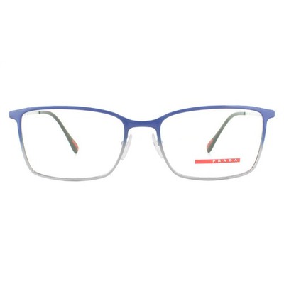 Prada Sport Brille Brillengestell PS51LV 5801O1 Top Blau Farbverlauf Gunmetal Herren