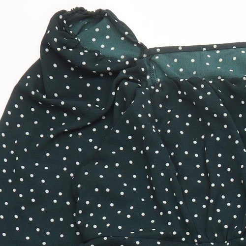 ASOS DESIGN Women's Green Polka Dot Shift Dress Size 30 - Picture 11 of 12