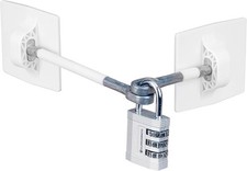 Refrigerator Lock White with Silver White Combination Padlock