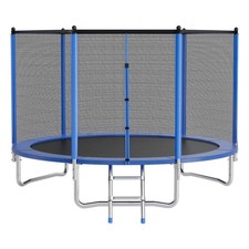 10FT Round Family Trampoline with Thick Padding  Net, 330lb, ASTM Compliant