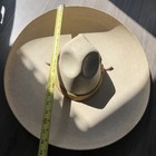 Rare Vintage Sombrero, Woven hat with Carved Leather, Leather Straps, Ribbon — photo 10