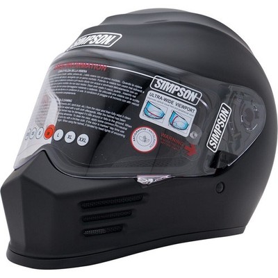 SIMPSON SPEED ROAD MOTORCYCLE HELMET MATTE BLACK 1129994 LARGE
