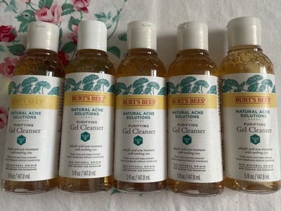 5~Burts Bees Natural Acne Solutions Purifying Gel Cleanser Sealed Exp RETIRED