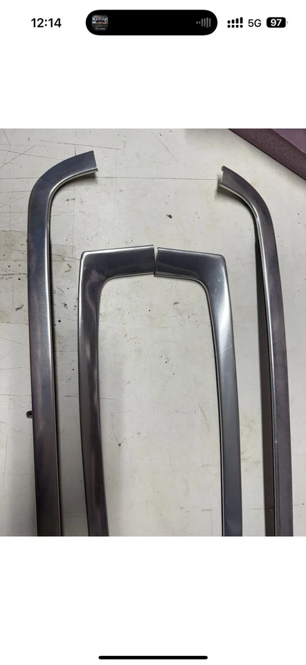 Juego de 4 molduras cromadas parabrisas Ford F150 F250 F350 Bronco 1980-1996 OEM Foto 3 de 4