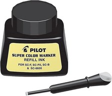 Pilot SC-RF Refill Ink for Super Color Permanent Markers BLACK ONE DOZEN