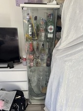 IKEA - Detolf Glass-Door Cabinet, white colour cabinet with Three shelves.