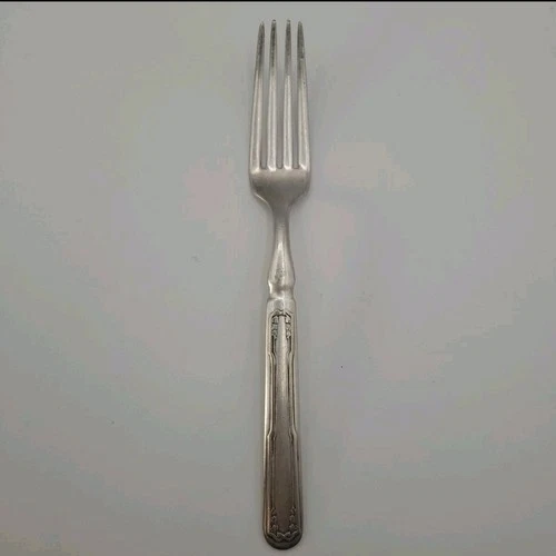 Vintage Fork 1835 R. Wallace  16DWT. Silver Plated Indented Solid Handled Fork