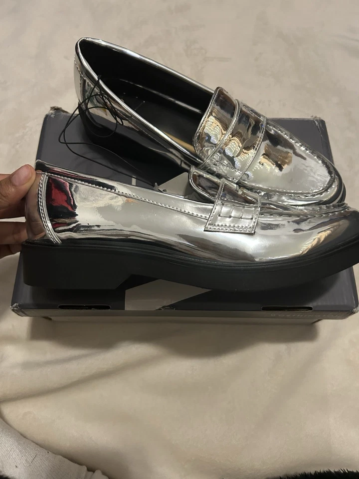 Mocasines Worthington Ellen cromados plateados para mujer talla 8,5 M nuevos en caja Foto 2 de 4