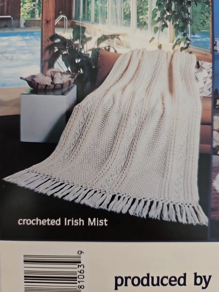 American School Of Needlework FISHERMAN AFGHANS Knit Crochet Pattern Book #1063 - Image 4 of 4