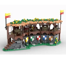 Modular Building: Tournament Big Grandstand Building Toys 851 Pieces MOC