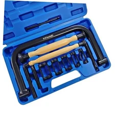  12pcs Valve Spring Compressor Tool with Valve Lapping Tool for Car, 