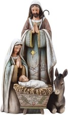 10.5 " Light Up Nativity Scene Blow Mold with LED Lantern, Holiday Time