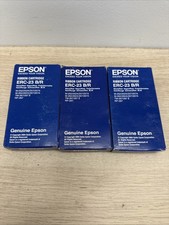 Lot Of 3 Genuine Epson Print Ribbon Cartridge ERC-23 B/R black/red