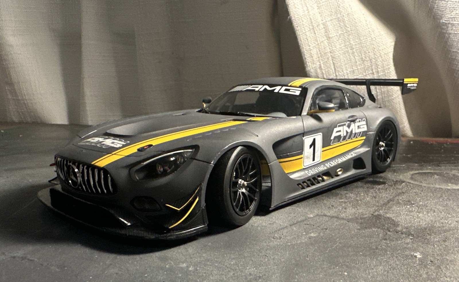Professionally Built 1/35 Tamiya Mercedes Benz Amg Gt3 Model Car