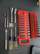 Craftsman Usa 14 Drive Socket Set Metric And Sae Ratchets Extensions 55 Piece