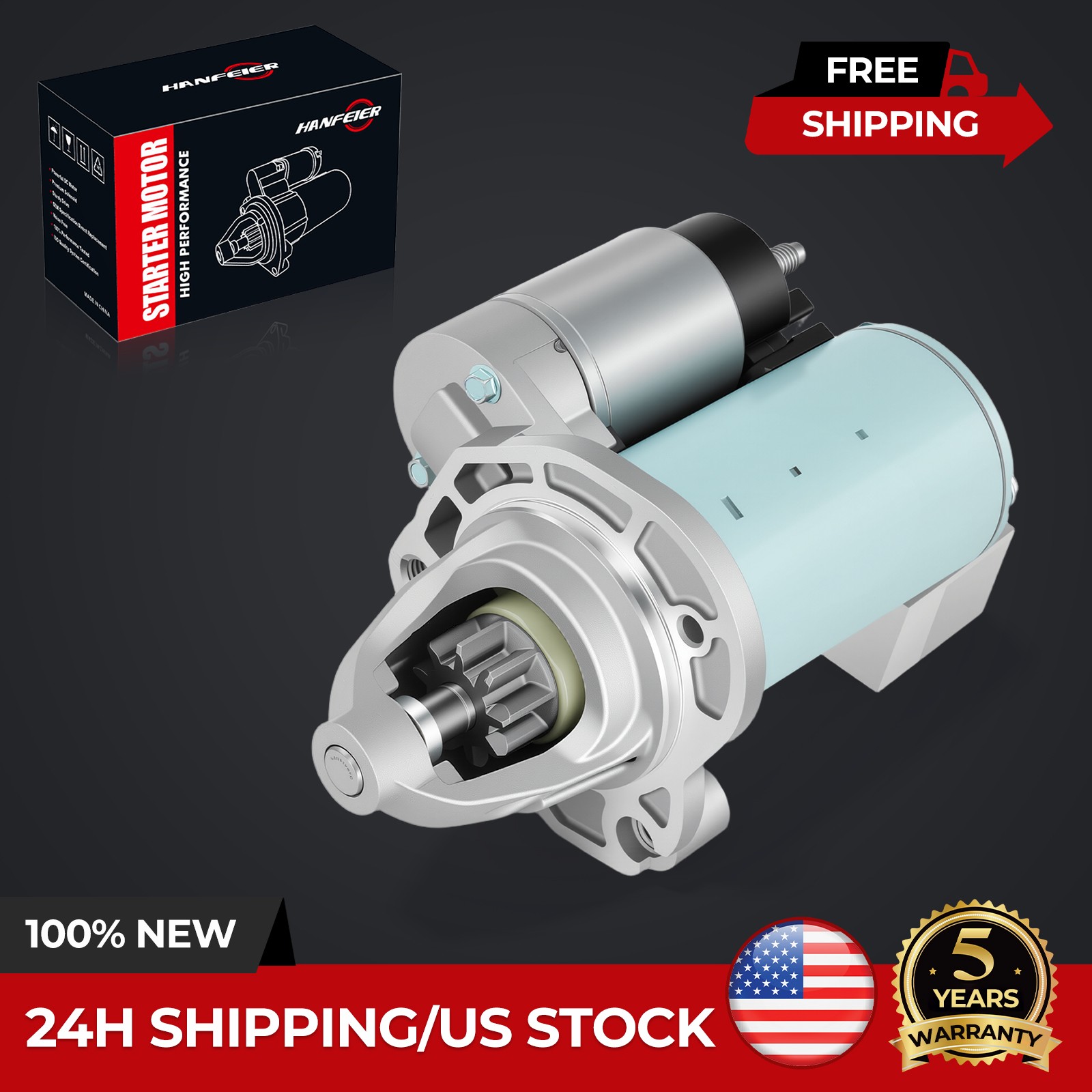 Starter Motor for Grand Caravan Avenger Journey Cherokee Routan 1.4KW 12V CW 10T